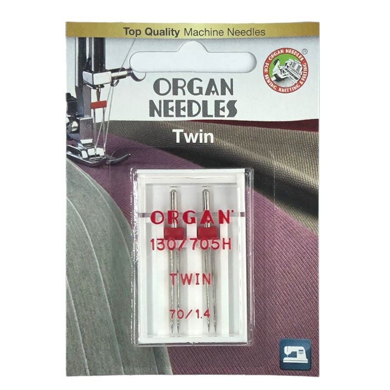 Иглы универсальные двойные №1, 4/70, OR, (130 / 705H), 1уп. = 2шт, блистер