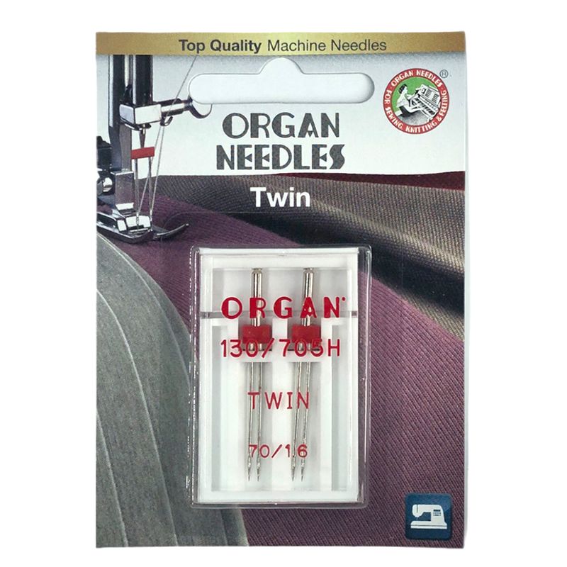 Иглы универсальные двойные №1, 6/70, OR, (130 / 705H), 1уп. = 2шт, блистер