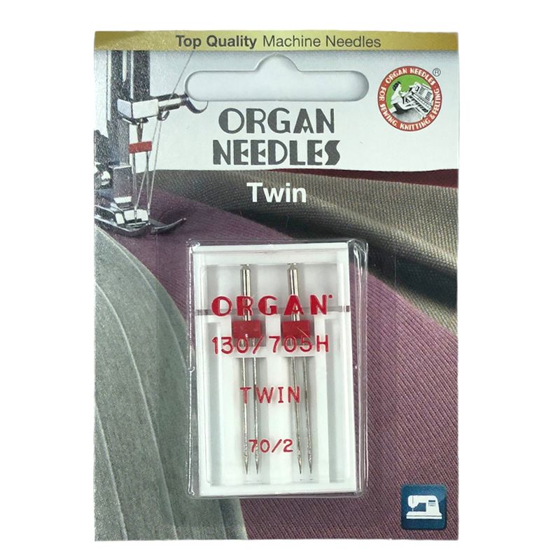 Иглы универсальные двойные №2 0/70, OR, (130 / 705H), 1уп. = 2шт, блистер