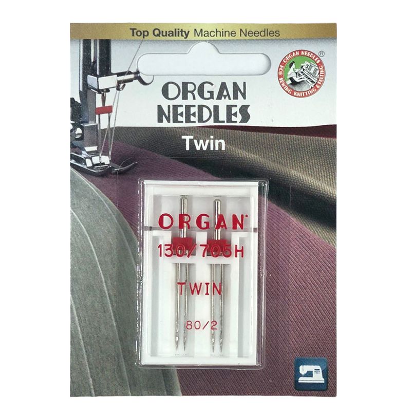 Иглы универсальные двойные №2 0/80, OR, (130 / 705H), 1уп. = 2шт, блистер