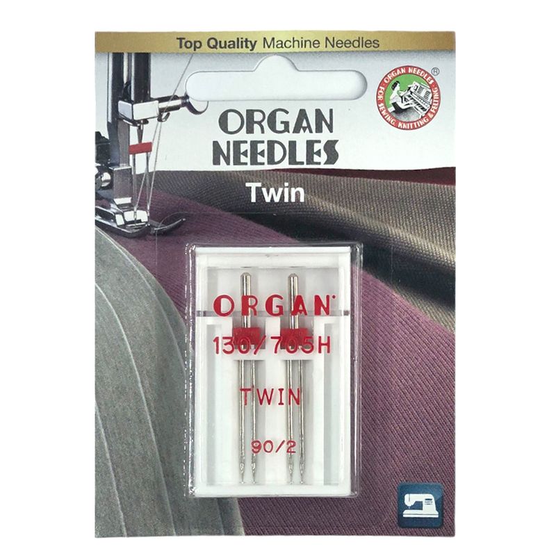 Иглы универсальные двойные №2 0/90, OR, (130 / 705H), 1уп. = 2шт, блистер