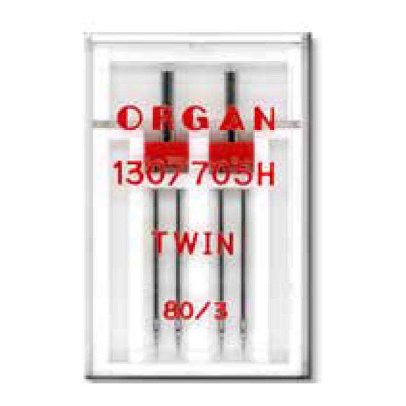 Иглы универсальные двойные №3 0/80, OR, (130 / 705H), 1уп. = 2шт