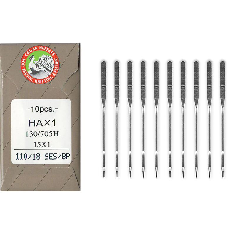 Иглы для трикотажа, джерси №110 / 18, OR, (HAx1, 130 / 705H, 15x1), 1уп. = 10шт, бумага