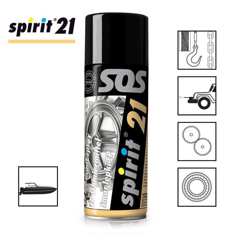Смазка липкая EP (предельное давление) SPIRIT 21 - спрей 400мл