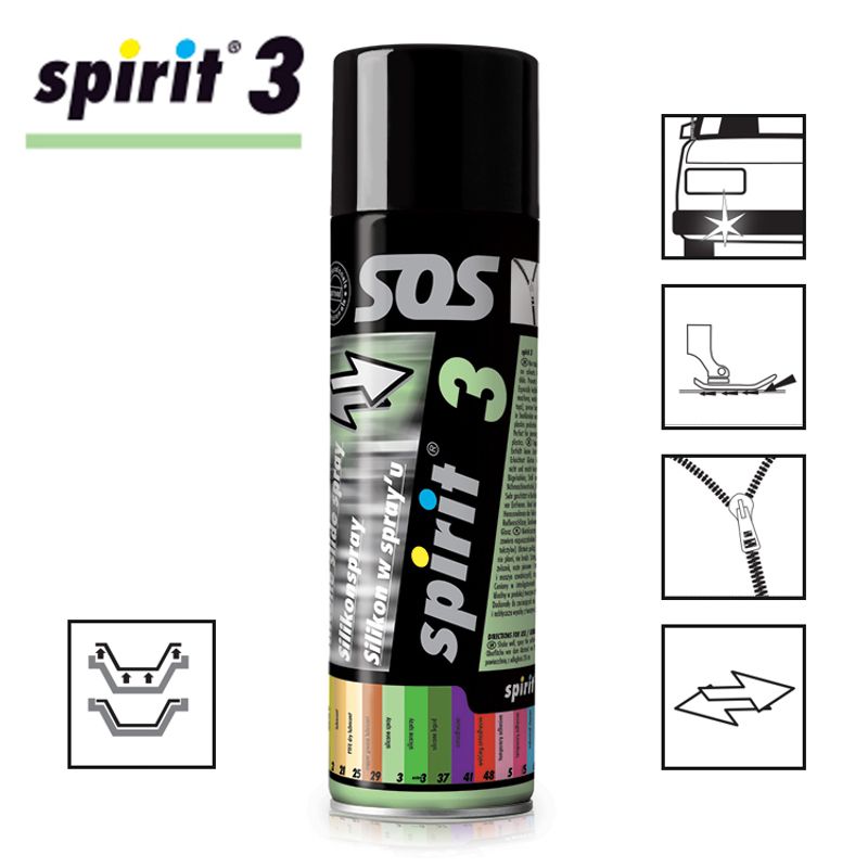 Смазочное масло силиконовое антистатическое SPIRIT 3 - спрей 500мл