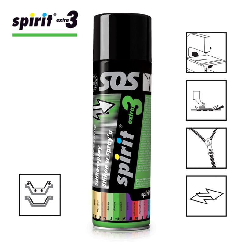 Смазка силиконовая антистатическая высокой вязкости SPIRIT 3 EXTRA - спрей 500мл