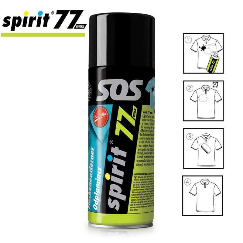 Очиститель пятновыводителей SPIRIT 77 MAX - спрей 400мл