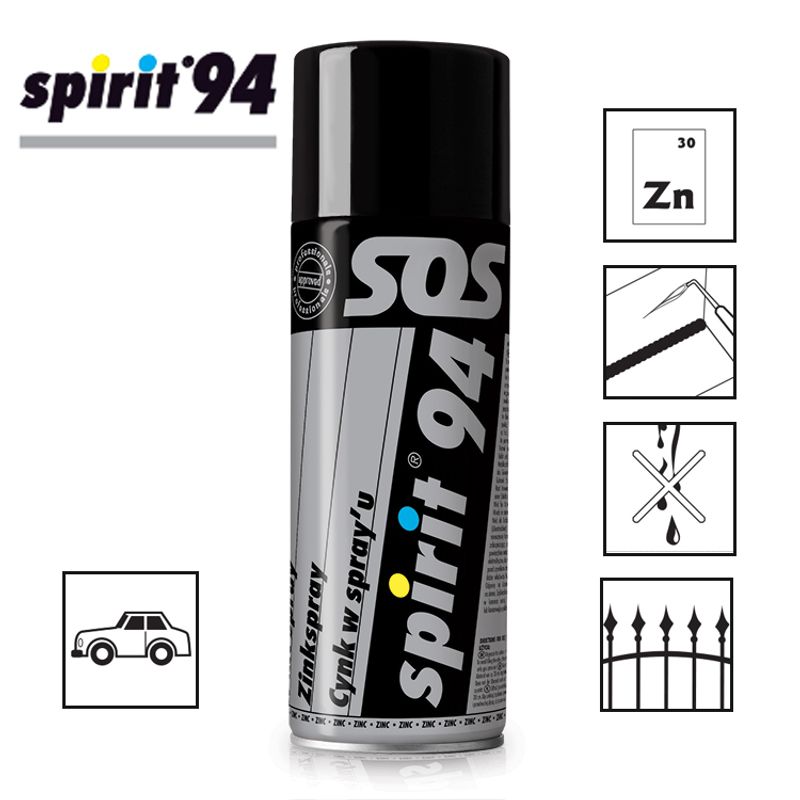 Металлизированный спрей Цинковая грунтовка SPIRIT 94 - спрей 400мл