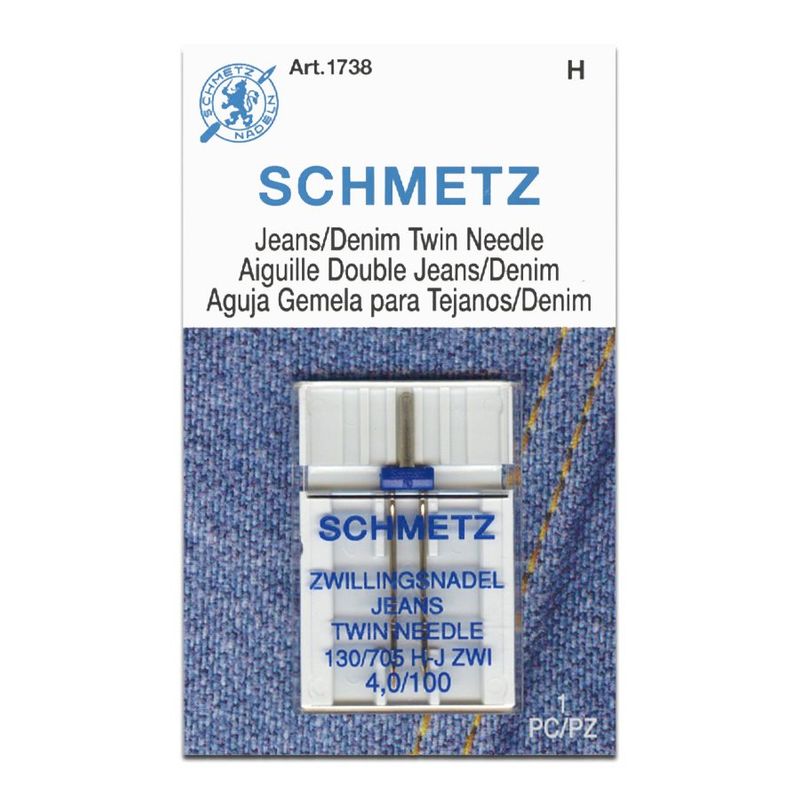 Иглы для джинса двойная №4, 0/100 SC, (130/705H-J ZWI), 1уп. =5шт
