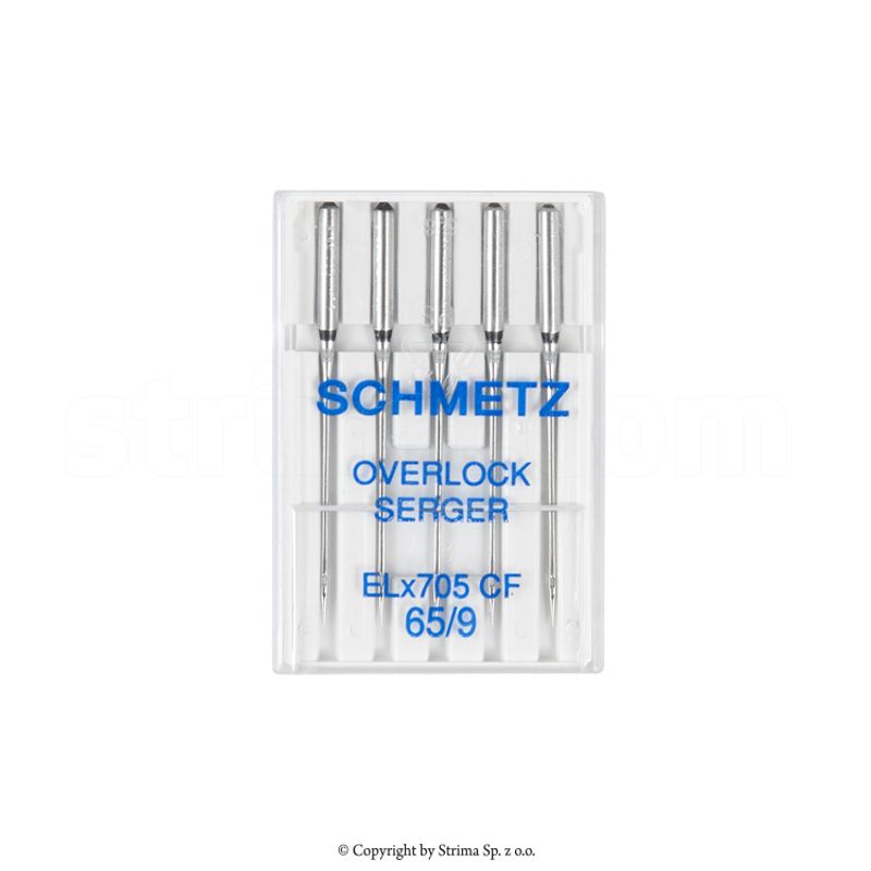 Иглы для оверлока №65/9, SC, (ELx705 CF) с хромированным покрытием, 1уп. =5шт
