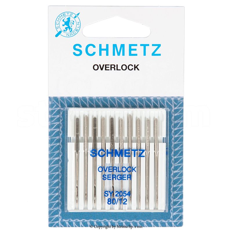 Иглы для оверлоков и швейных машин Singer №80/12, SC, (SY 2054 H), 1уп. =10шт