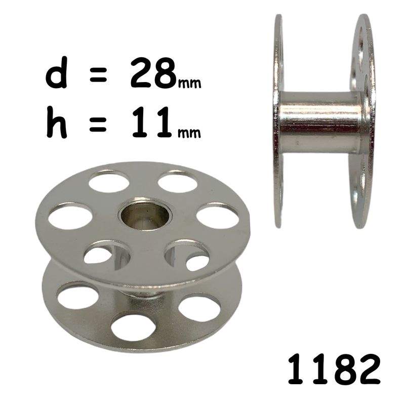 Шпулька для ПМ, Д=28мм, В=11мм, 1182, хром, перфо+БП, CH