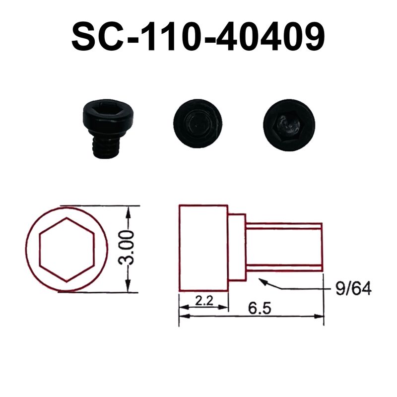 Винт для обрезного ножа подвижного на Juki 5550-6, SC-110-40409, GE, уп-100шт