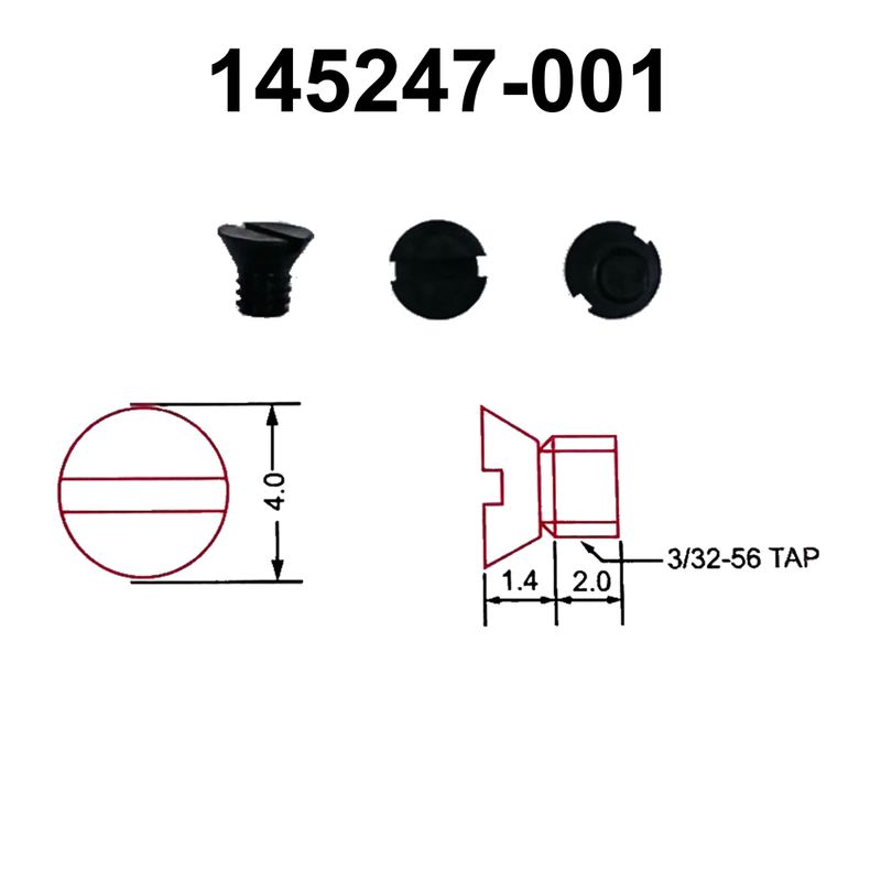 Винт для игловой пластины Brother B814, 145247-001, GE, уп-100шт