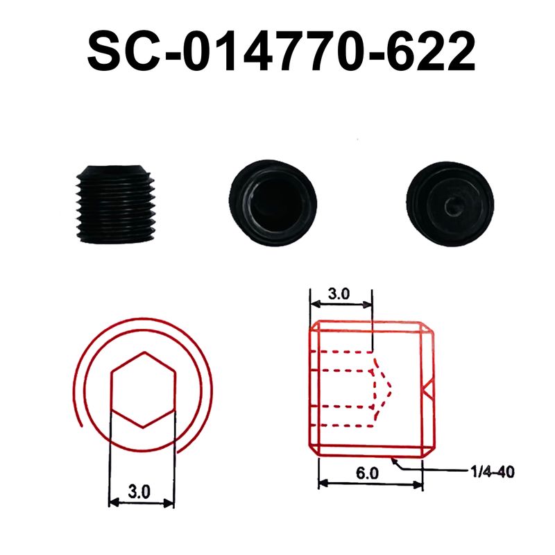 Винт для роторного крючка Brother B814, SC-014770-622, GE, уп-100шт