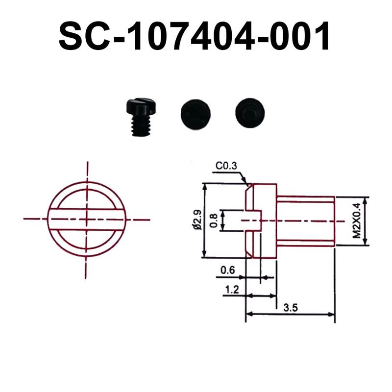 Винт для зажима Brother B835, SC-107404-001, GE, уп-100шт