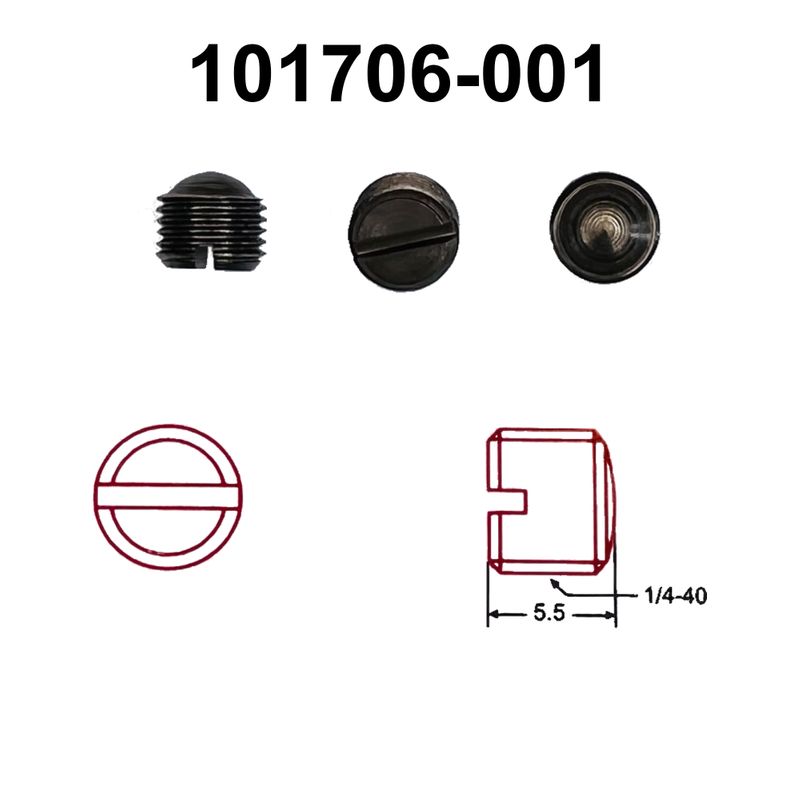 Винт для спиральной шестерни на двухиголочных машинах Brother, 101706-001, GE, уп-100шт