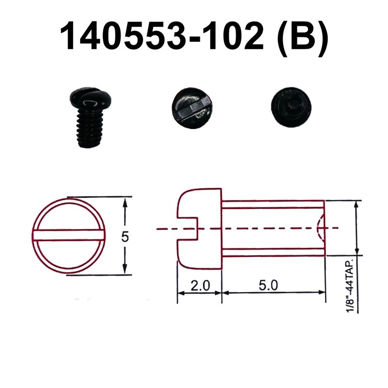 Винт для иглы на одноголочных машинах, 140553-102(В), GE, уп-100шт