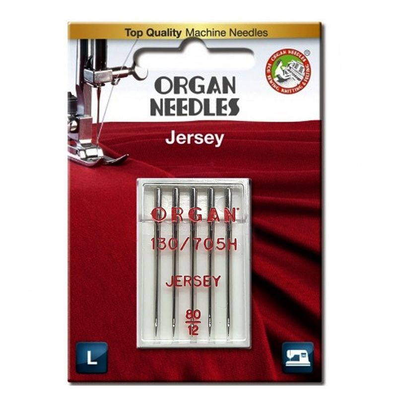 Иглы для трикотажа, джерси №80/12, OR, (130/705H SES), 1уп. =5шт, блистер