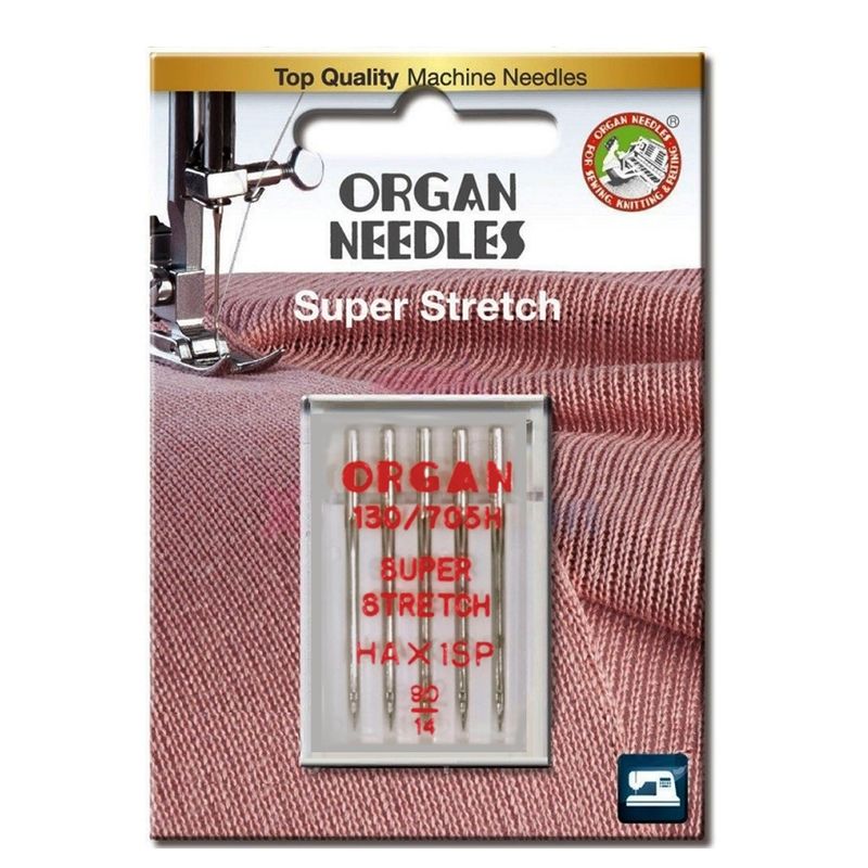 Иглы для стретч, лайкра, бифлекс №90/14, OR (HAx1SP, 130/705H, 15x1), 1уп. =5шт, блистер