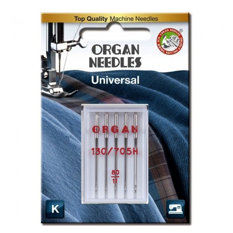 Иглы универсальные №80/11, OR, (HAx1, 130/705H, 15x1), 1уп. =5шт, блистер