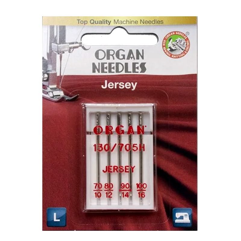 Иглы для трикотажа, джерси №MIX, OR, (15x1H, 130/705H): 70(1); 80(1); 90(2); 100(1) 1уп. =5шт, блистер
