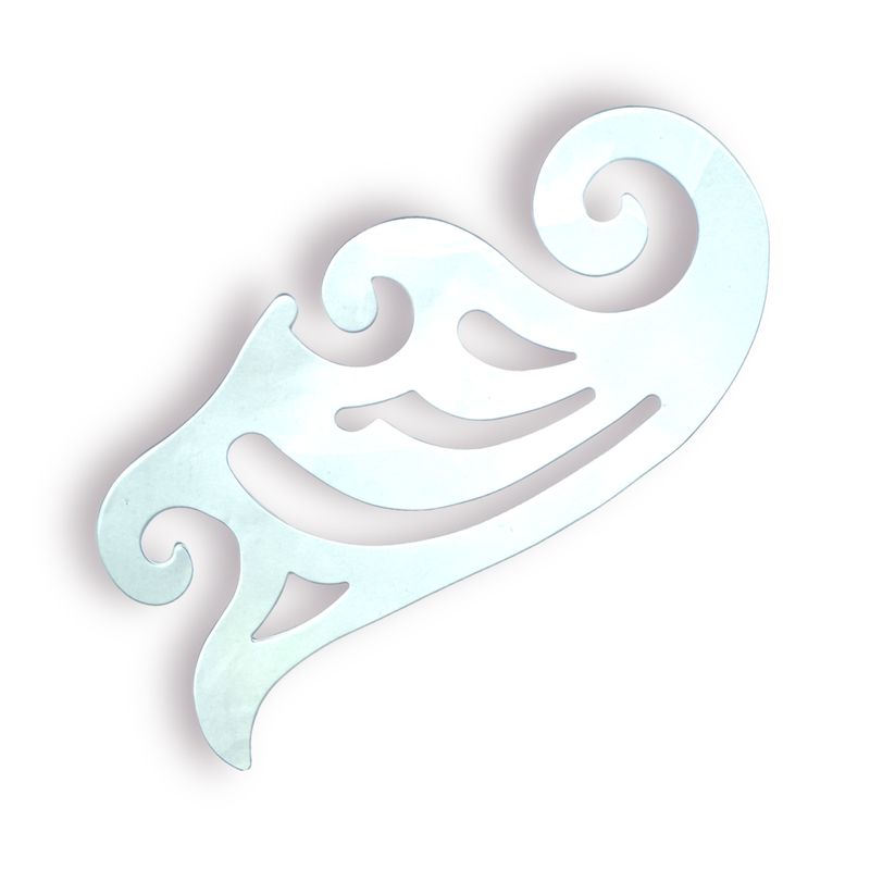 Линейка-лекало 29 см, без разметки, 4335, пластик