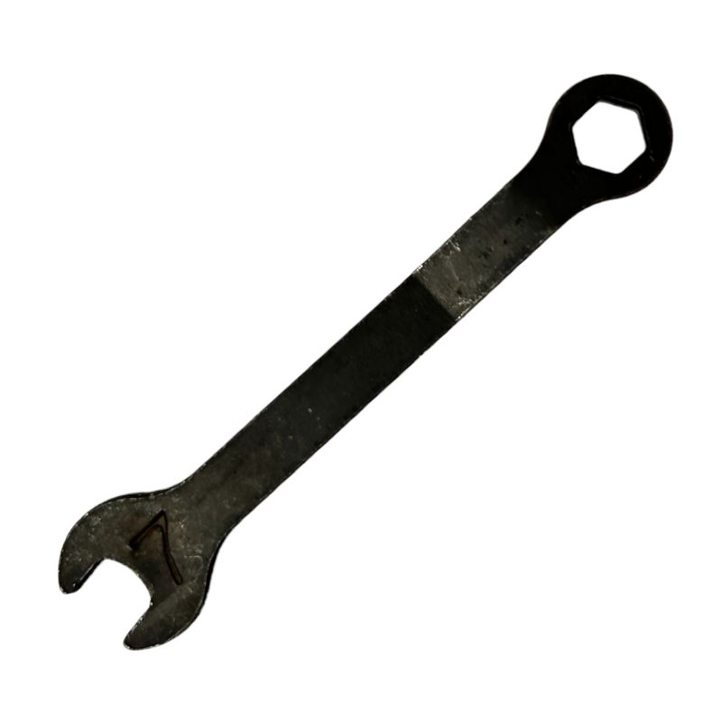 Ключ №7 двухсторонний рожково-накидной шестигранный, длина 8см