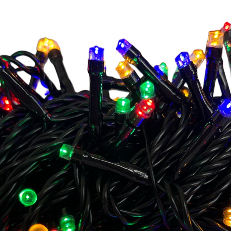 Гирлянда светодиодная DL String 100LED 10м, d-2мм, линейная IP44, мульти/черная