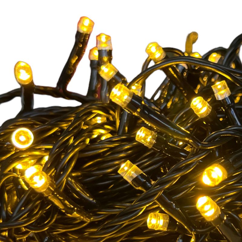 Гирлянда светодиодная DL String 100LED 10м, d-2мм, линейная IP44, тепло-белый/черная