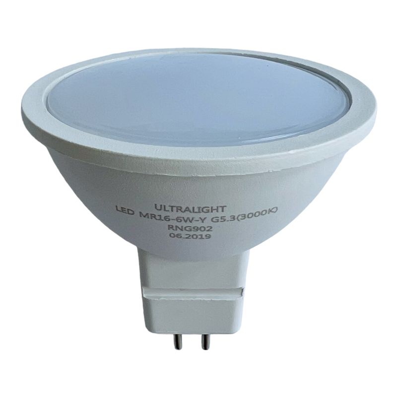 Светодиодная лампа LED MR16 G5. 3, 6W, теплый свет 4100K, со штыревым 5, 3мм цоколем, точка