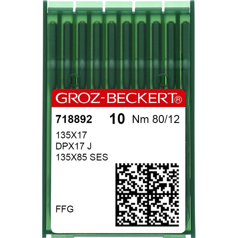 Иглы 135X17 FFG/SES, №80, ГБ, (DPx17), 1уп. =10шт