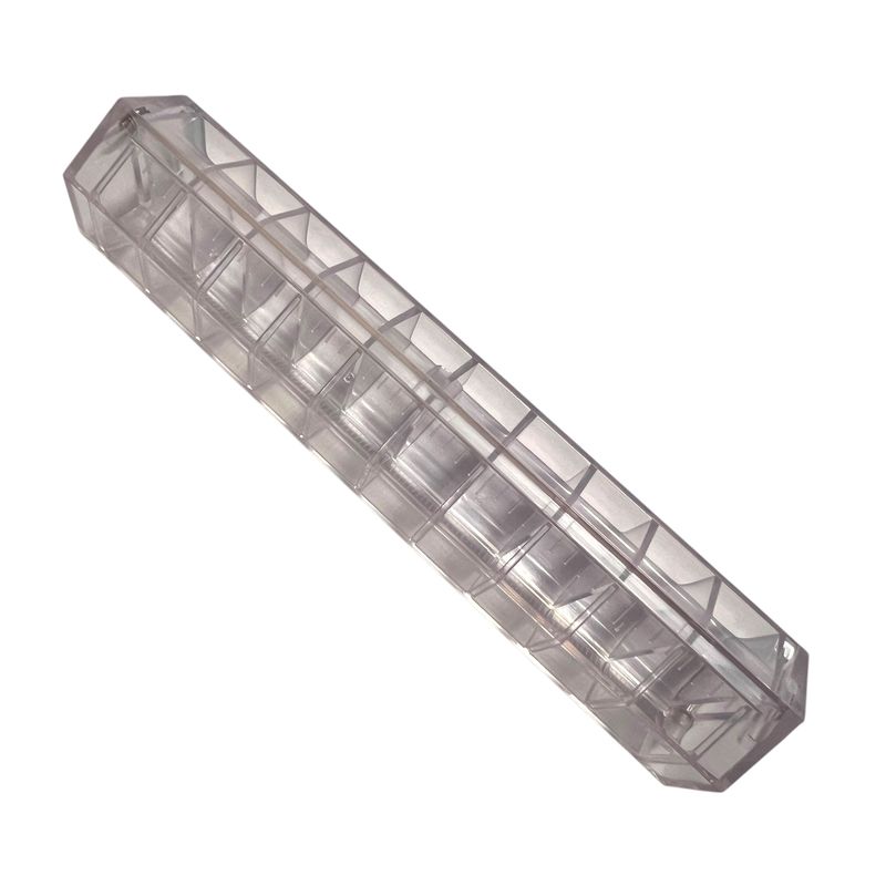 Футляр (органайзер) на 10 катушек (d-21, h-9мм) 127х25 мм, пластиковый, без катушек