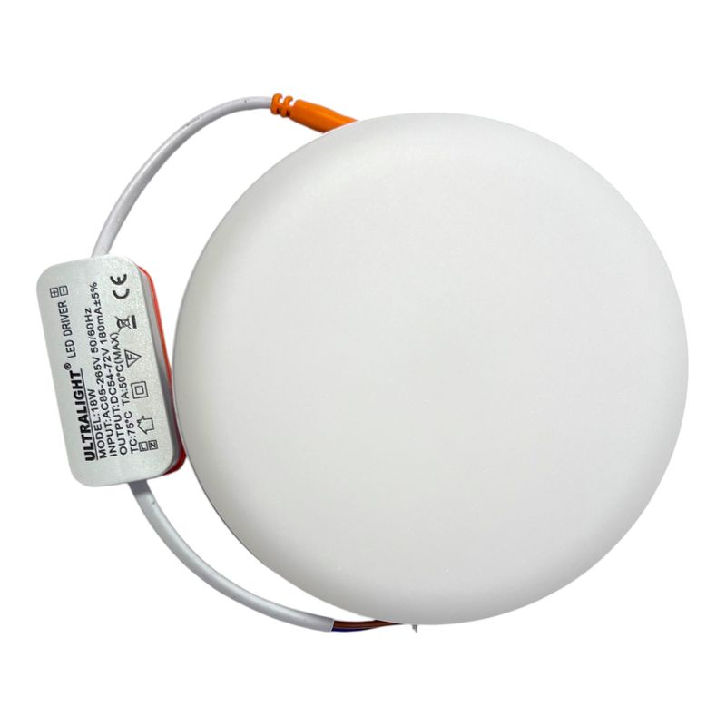 Светильник светодиодный настенно-потолочный RL 1018 18W, 4100K, круглый 120мм, белый