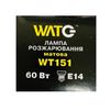 Лампа накаливания WT151 ​​E14, 60W, теплый свет 2700К, с винтовым SES 14мм цоколем, матовая, шар