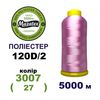 Нитки для машинной вышивки 100% полиэстер, 120D/2, 5000м, 3007 (27), BN1
