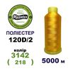 Нитки для машинной вышивки 100% полиэстер, 120D/2, 5000м, 3142 (218), BN27