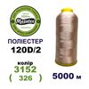 Нитки для машинной вышивки 100% полиэстер, 120D/2, 5000м, 3152 (326), BN18