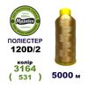 Нитки для машинной вышивки 100% полиэстер, 120D/2, 5000м, 3164 (531), BN25
