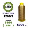 Нитки для машинной вышивки 100% полиэстер, 120D/2, 5000м, 3164 (816), BN25