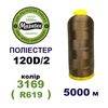 Нитки для машинной вышивки 100% полиэстер, 120D/2, 5000м, 3169 (R619), BN32