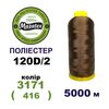 Нитки для машинной вышивки 100% полиэстер, 120D/2, 5000м, 3171 (416), BN32