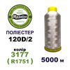 Нитки для машинной вышивки 100% полиэстер, 120D/2, 5000м, 3177 (R1751), BN27