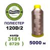 Нитки для машинной вышивки 100% полиэстер, 120D/2, 5000м, 3181 (8729), BN16