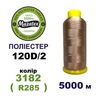 Нитки для машинной вышивки 100% полиэстер, 120D/2, 5000м, 3182 (R285), BN16
