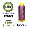 Нитки для машинной вышивки 100% полиэстер, 120D/2, 5000м, 3190 (40), BN7