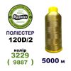 Нитки для машинной вышивки 100% полиэстер, 120D/2, 5000м, 3229 (9887), BN56