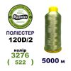 Нитки для машинной вышивки 100% полиэстер, 120D/2, 5000м, 3276 (522), BN37