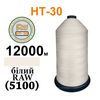 Нитки высокопрочные, полиэстер, N30, 0000(5100), 12000 м, белый raw, 1,0 кг